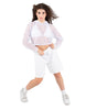 Solid Loose Mesh Hooded Top