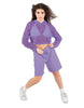 Solid Loose Mesh Hooded Top