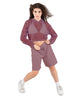 Solid Loose Mesh Hooded Top
