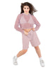 Solid Loose Mesh Hooded Top