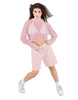 Solid Loose Mesh Hooded Top