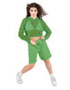 Solid Loose Mesh Hooded Top