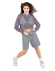 Solid Loose Mesh Hooded Top