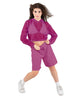 Solid Loose Mesh Hooded Top