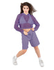 Solid Loose Mesh Hooded Top