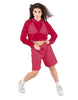 Solid Loose Mesh Hooded Top