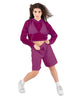 Solid Loose Mesh Hooded Top