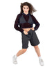 Solid Loose Mesh Hooded Top