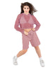 Solid Loose Mesh Hooded Top