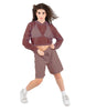 Solid Loose Mesh Hooded Top