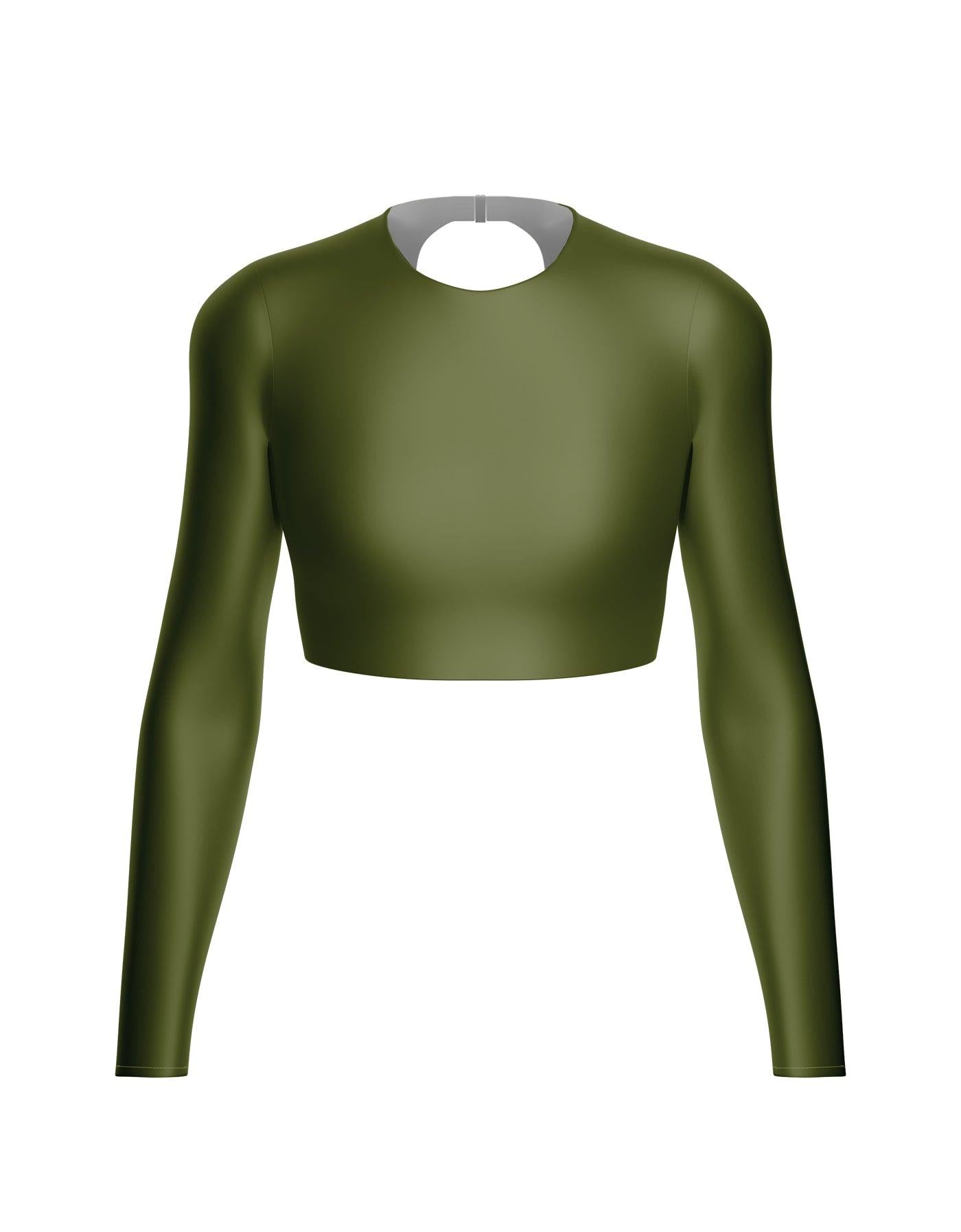 LS Triangle Back Crop Top