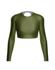 LS Triangle Back Crop Top