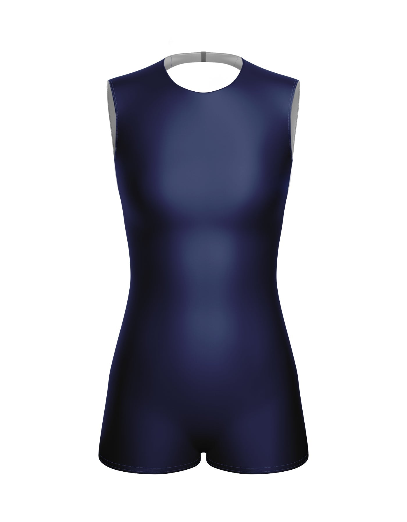 Solid Lycra Sleeveless Open Back Biketard