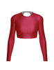 LS Triangle Back Crop Top