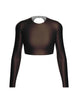 LS Triangle Back Crop Top
