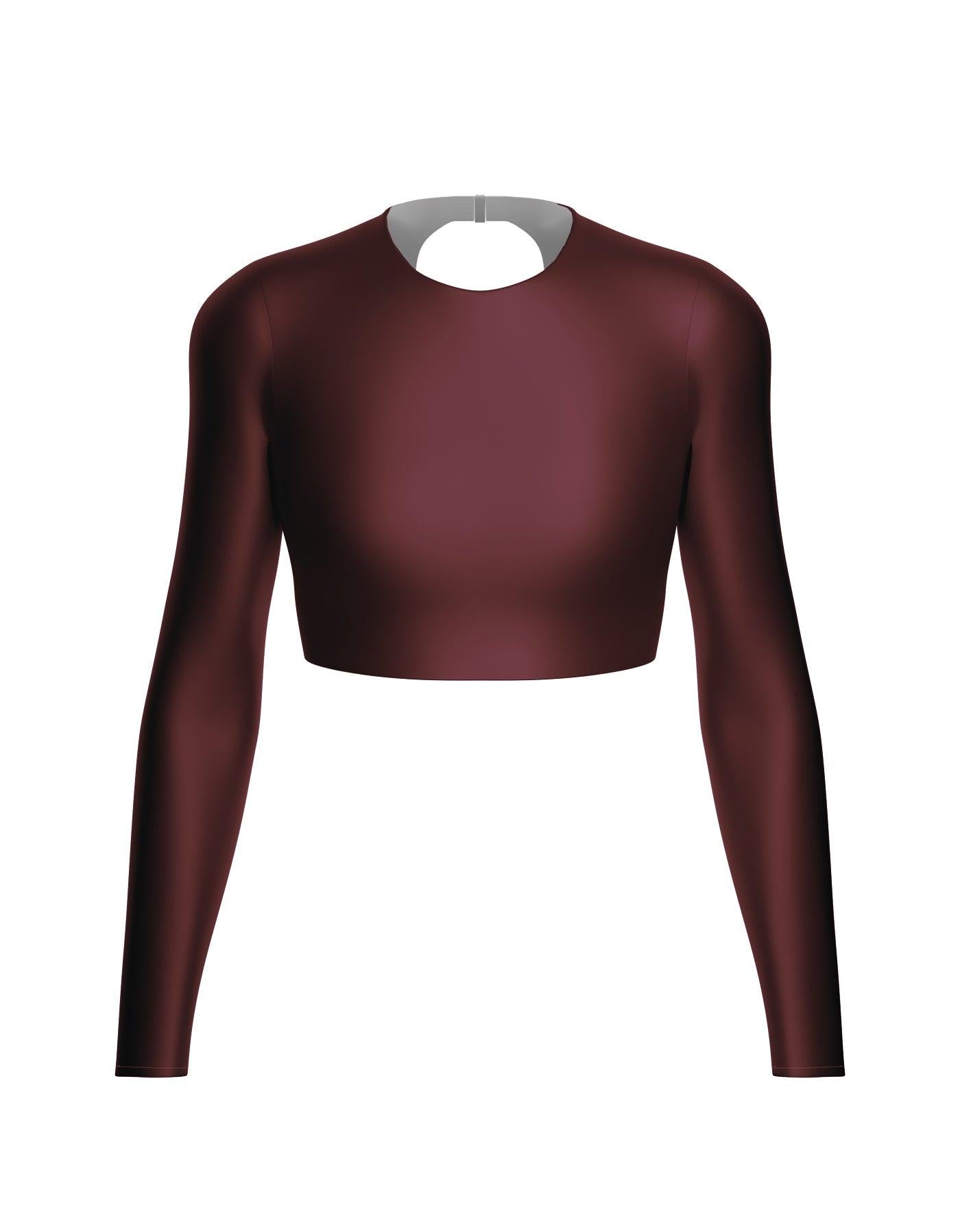 LS Triangle Back Crop Top