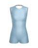 Solid Lycra Sleeveless Open Back Biketard