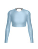 LS Triangle Back Crop Top