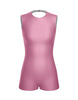 Solid Lycra Sleeveless Open Back Biketard
