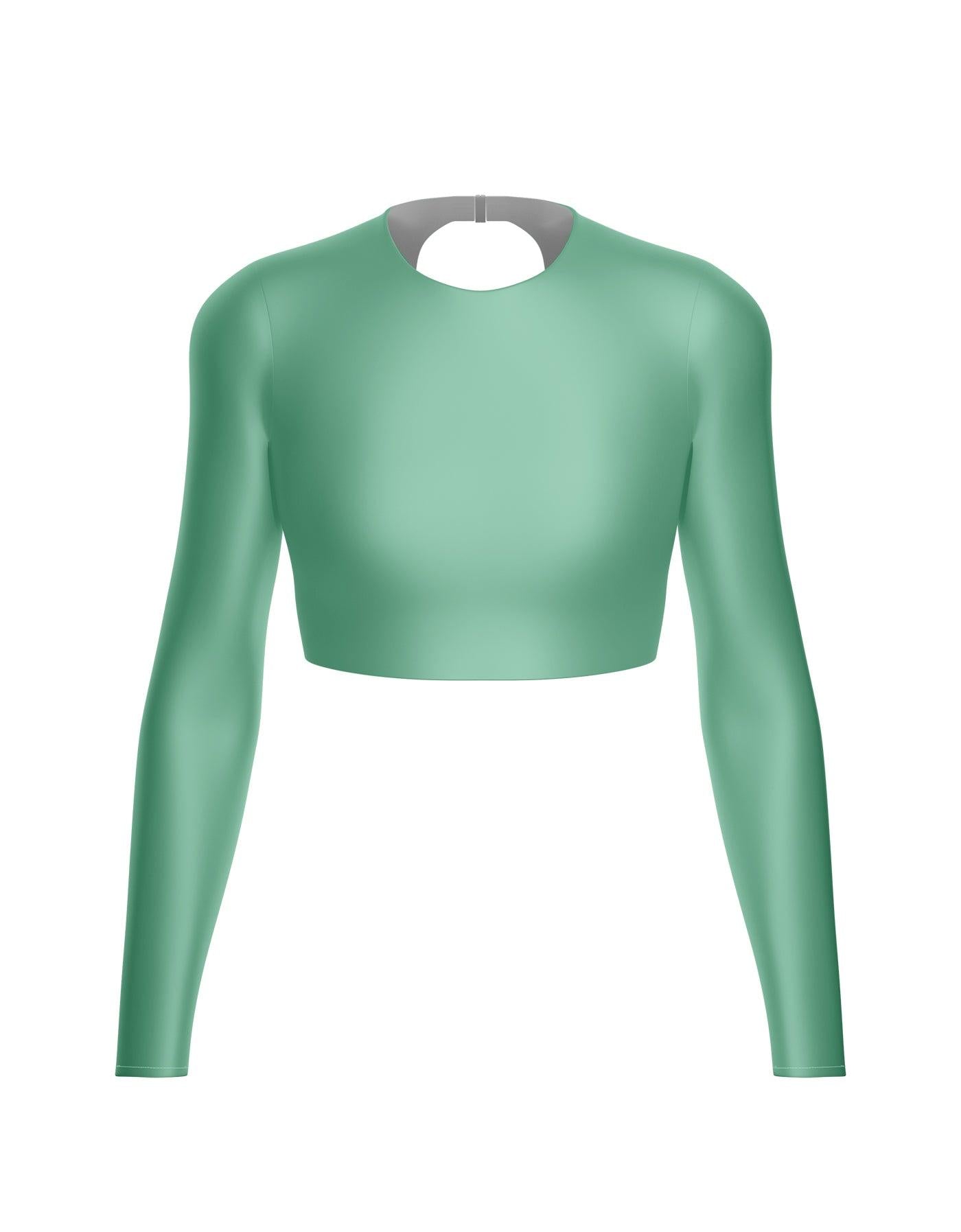 LS Triangle Back Crop Top