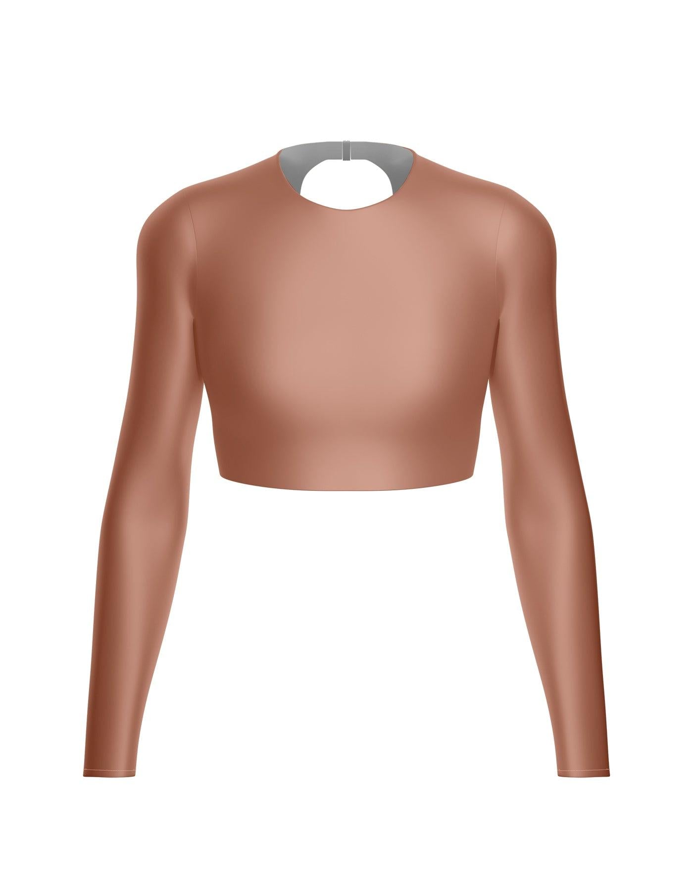 LS Triangle Back Crop Top