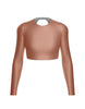 LS Triangle Back Crop Top
