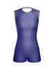 Solid Lycra Sleeveless Open Back Biketard