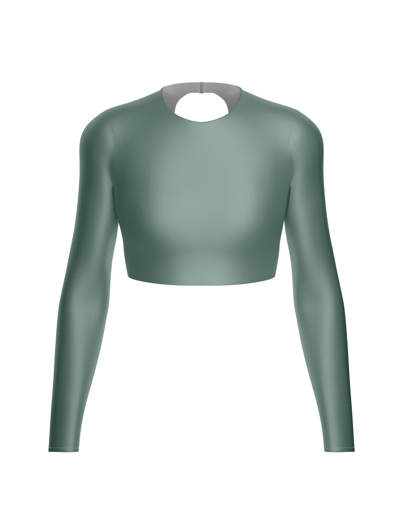 LS Triangle Back Crop Top