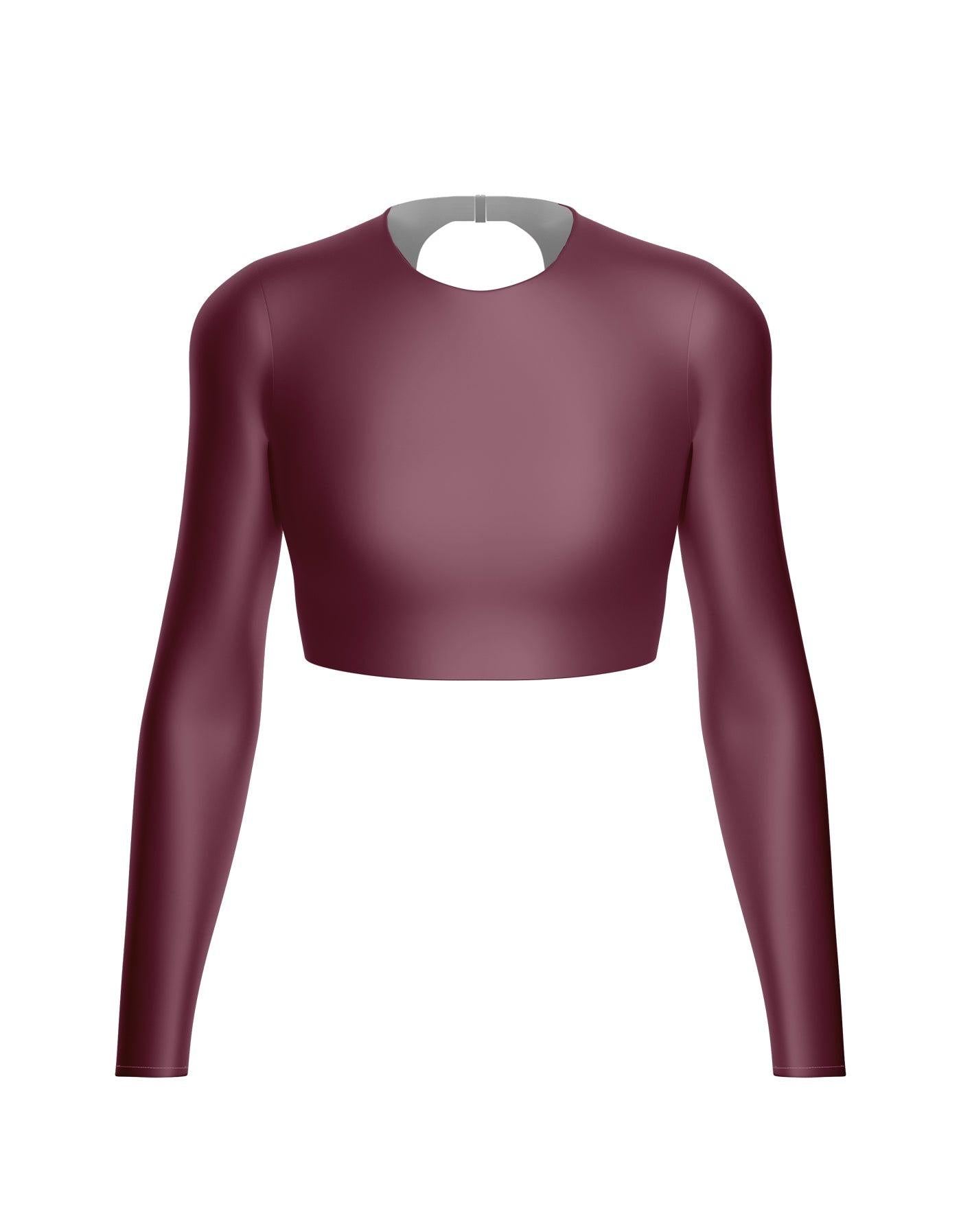 LS Triangle Back Crop Top