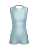 Solid Lycra Sleeveless Open Back Biketard