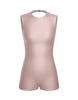 Solid Lycra Sleeveless Open Back Biketard