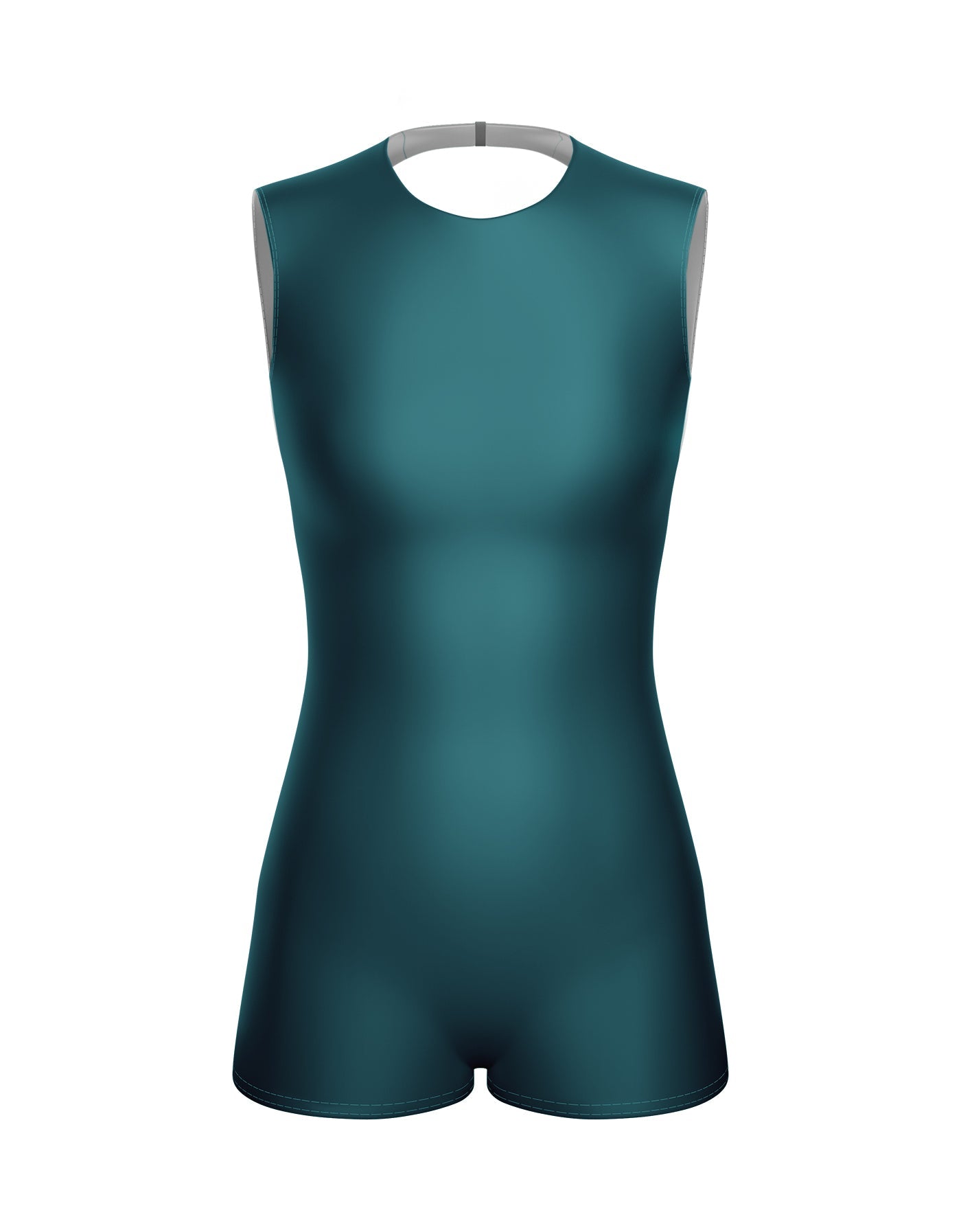 Solid Lycra Sleeveless Open Back Biketard
