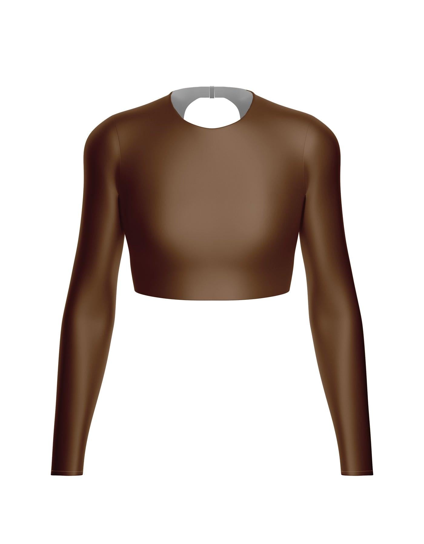 LS Triangle Back Crop Top