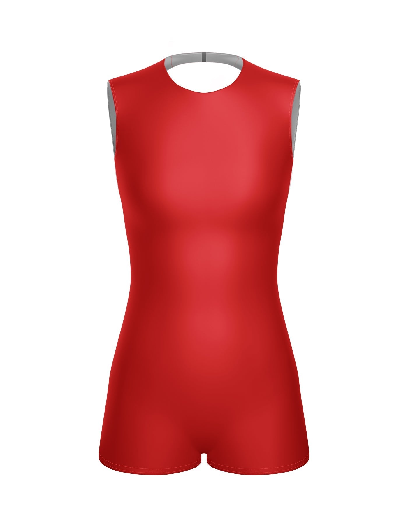 Solid Lycra Sleeveless Open Back Biketard