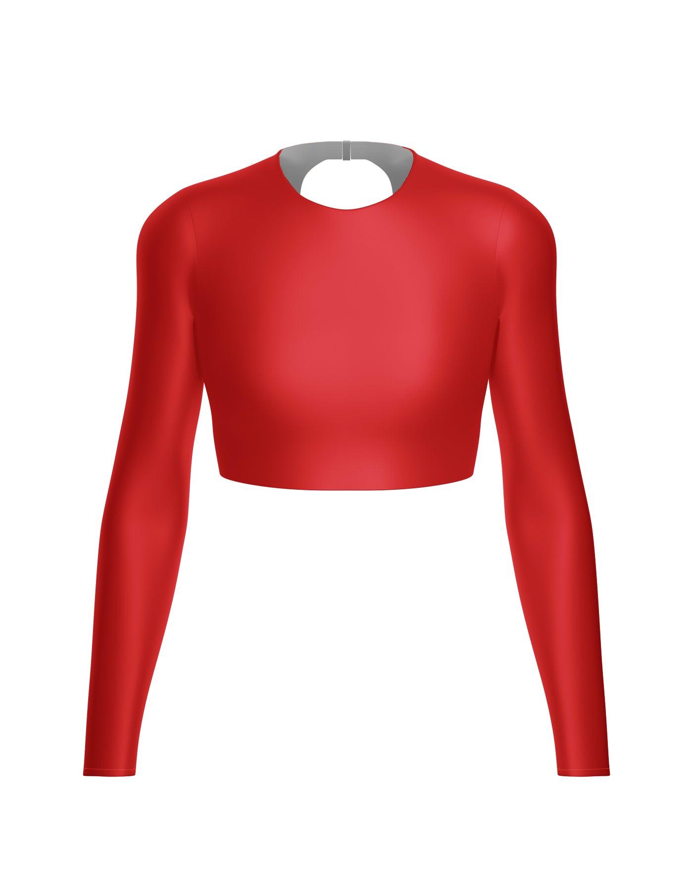 LS Triangle Back Crop Top