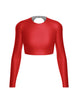 LS Triangle Back Crop Top