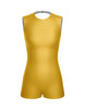 Solid Lycra Sleeveless Open Back Biketard