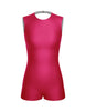 Solid Lycra Sleeveless Open Back Biketard