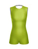 Solid Lycra Sleeveless Open Back Biketard