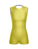 Solid Lycra Sleeveless Open Back Biketard
