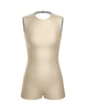 Solid Lycra Sleeveless Open Back Biketard