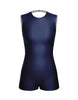 Solid Lycra Sleeveless Open Back Biketard