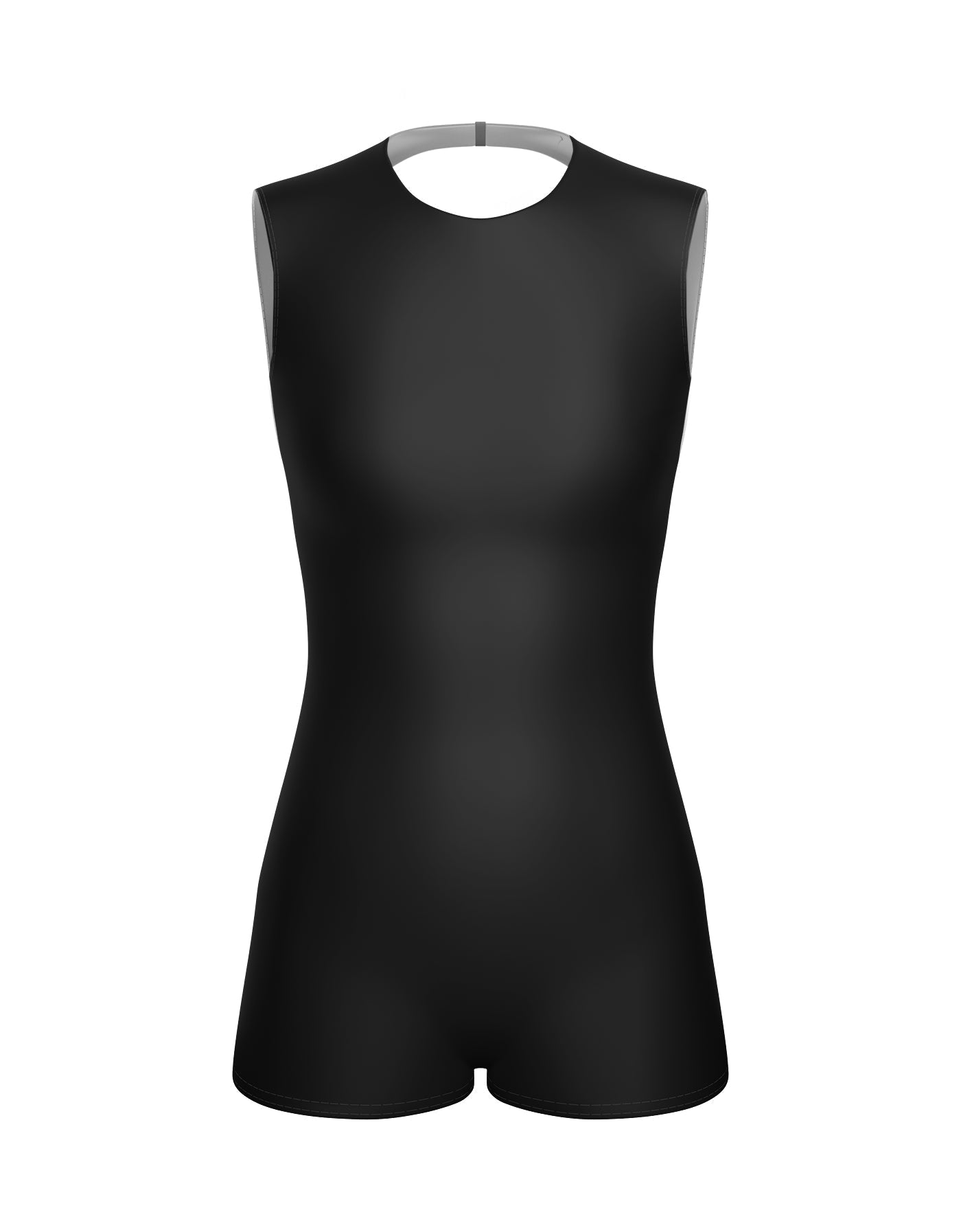 Solid Lycra Sleeveless Open Back Biketard
