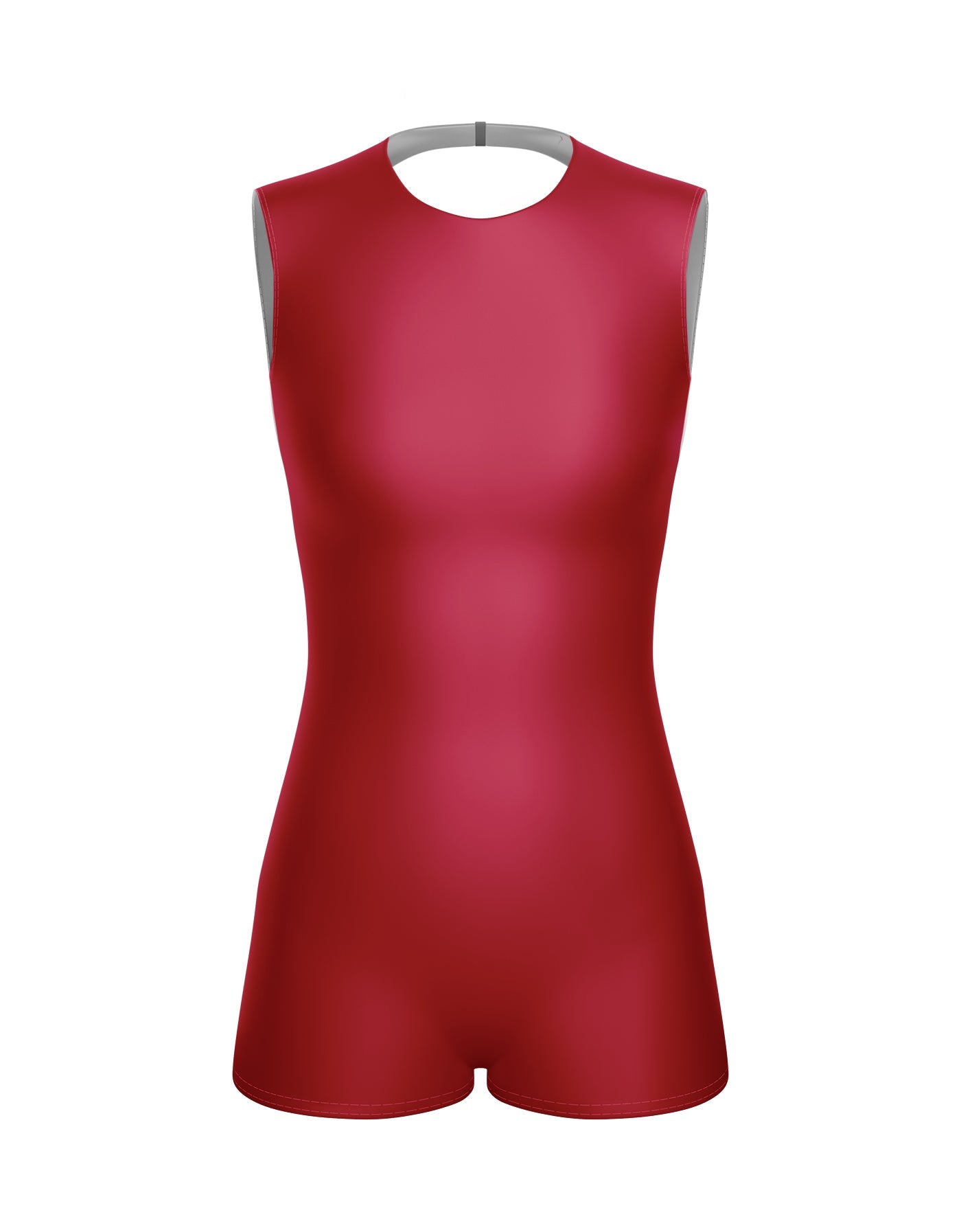 Solid Lycra Sleeveless Open Back Biketard