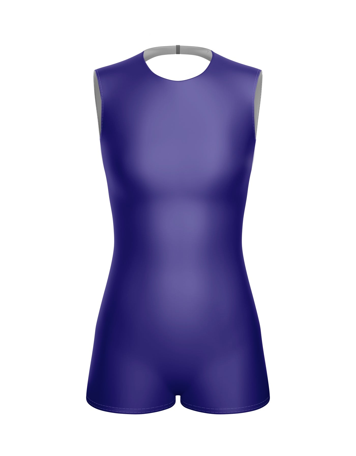 Solid Lycra Sleeveless Open Back Biketard