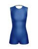 Solid Lycra Sleeveless Open Back Biketard
