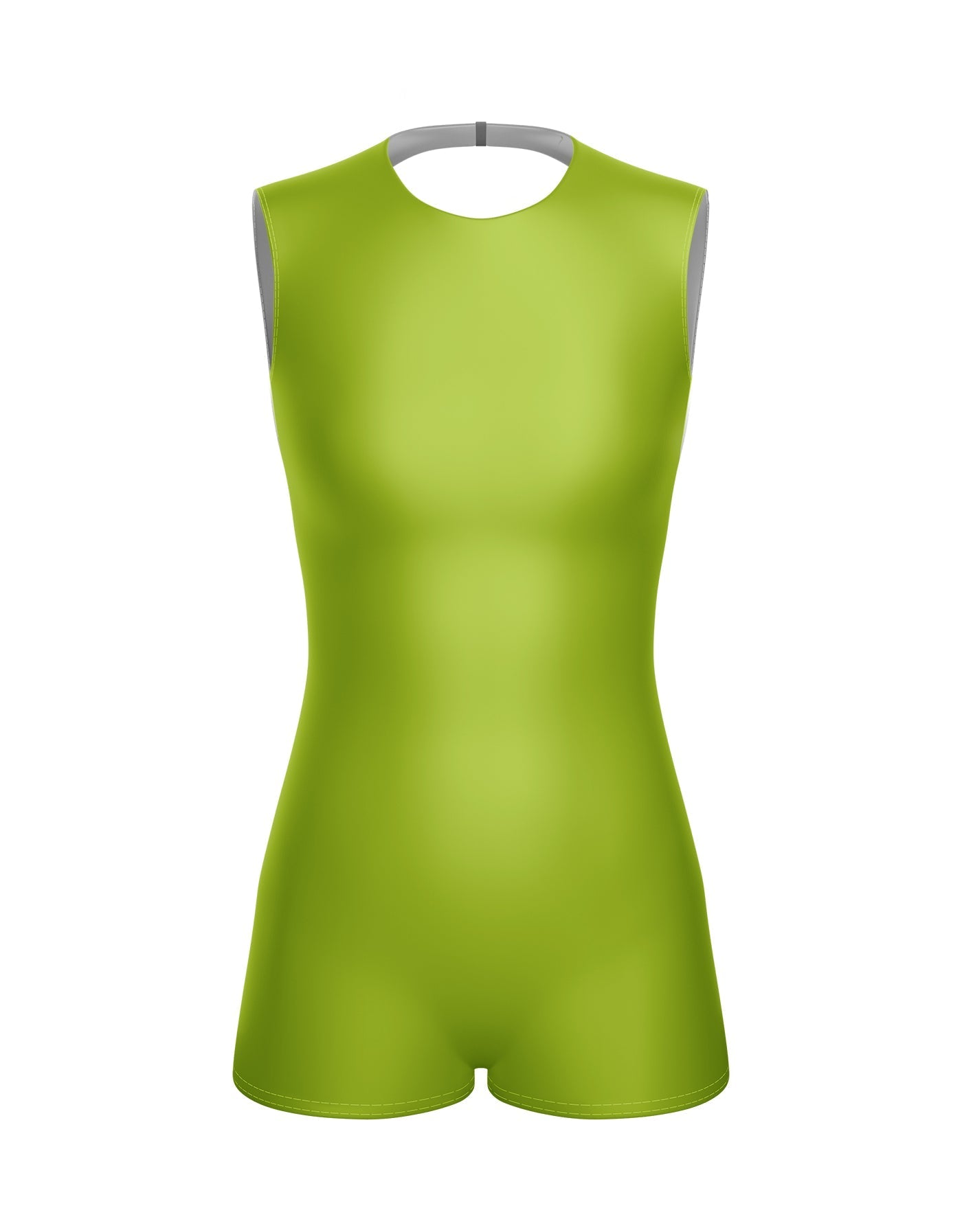 Solid Lycra Sleeveless Open Back Biketard