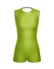 Solid Lycra Sleeveless Open Back Biketard
