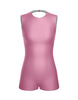 Solid Lycra Sleeveless Open Back Biketard