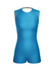 Solid Lycra Sleeveless Open Back Biketard